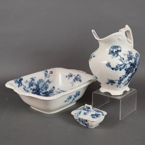 3 Middleport Pottery Ironstone Basin, Pitcher & Covered Box