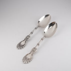 2pc Whiting Sterling Silver Teaspoons