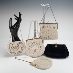 5pc Seed Beaded Evening Bags