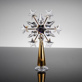 Swarovski Crystal Golden Christmas Tree Topper