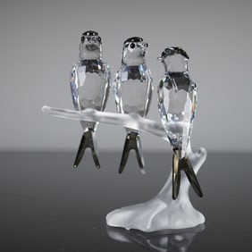 Swarovski Crystal Swallows Figurine with Presentation Box