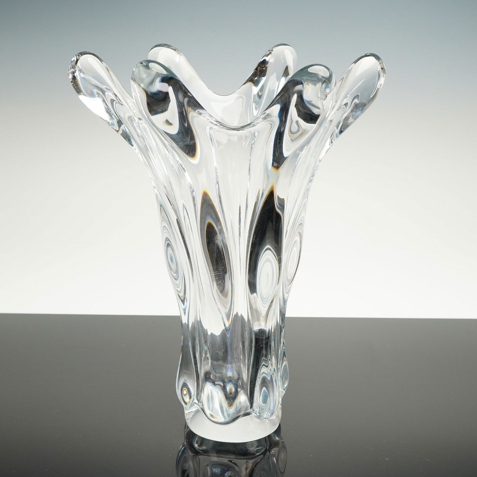 Art Vannes France Crystal Splash Vase (1 of 4)
