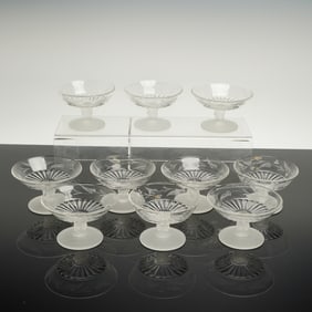 A Collection of 10 Duncan & Miller Glass Sherbet Bowls