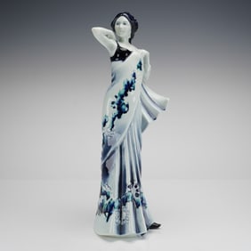 Royal Doulton Blue Flambe Figurine, Eastern Grace HN3683