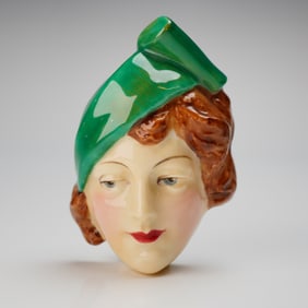 Royal Doulton Lady in Green Mini Wall Mask HN 1603