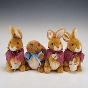 4pc Eden Toys Beatrix Potter Plush Rabbits