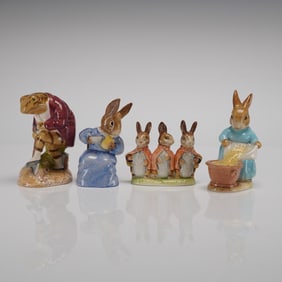 A Collection of Four Royal Albert and Beswick Beatrix Potter Figurines