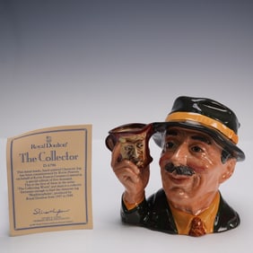 Royal Doulton Large Character Jug, The Collector D6796, Signed