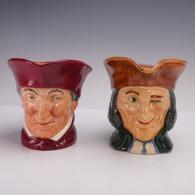 2pc Royal Doulton Large Character Jugs, The Cardinal and The Vicar of Bray