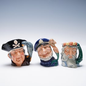 3pc Royal Doulton Small Character Jug- D6386, D6552 & D6554