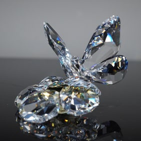 Swarovski Crystal Figurine Butterfly on Flower