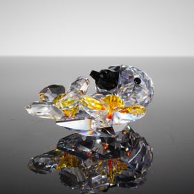 Swarovski Crystal Figurine, Ladybird on Flower