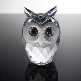 Swarovski Crystal Large Owl Figurine with Original Presentation Box