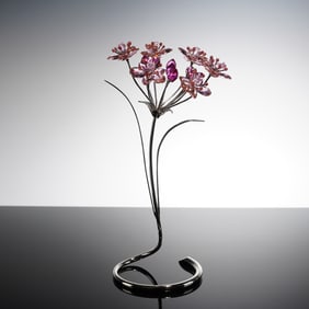 Swarovski Crystal Paradise Flower Dalisa Cockatoo Red Sculpture