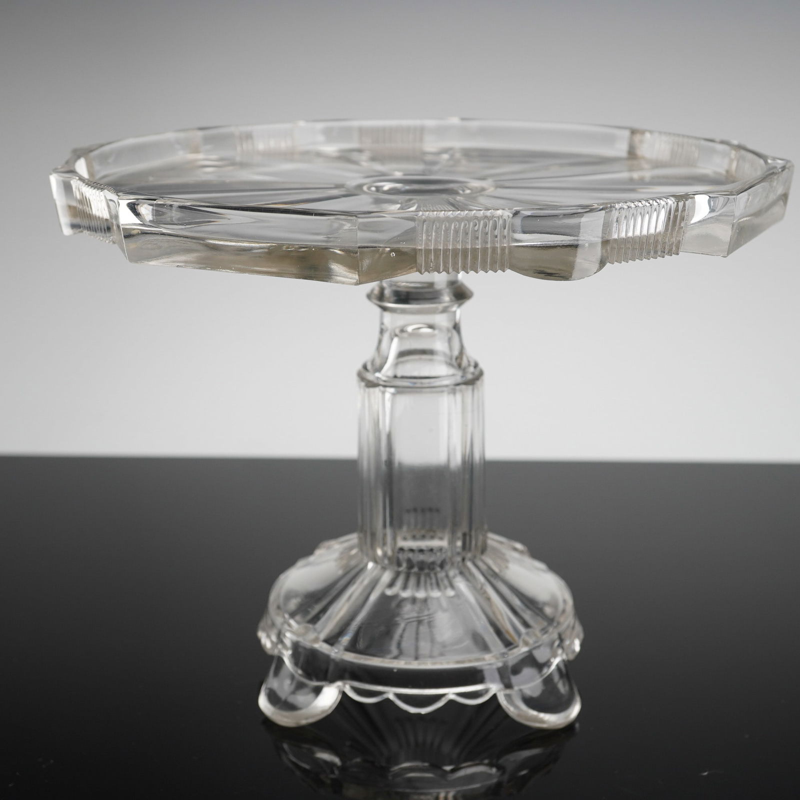 An Early American Pressed Glass Cake Stand (1 of 4)