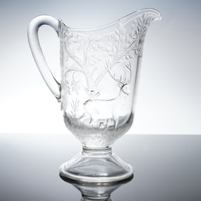 Dalzell Gilmore Leighton EAPG Deer & Oak Tree Pitcher
