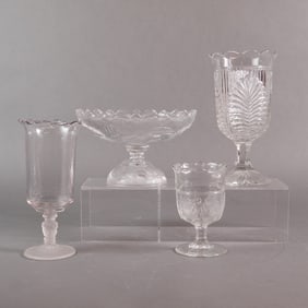 A Collection of 4 EAPG Pressed Glass Tableware Articles