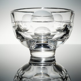 Orrefors Sweden Thousand Windows Footed Crystal Bowl