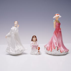 3pc Royal Doulton Figurines: Jenny, Innocence, and Wisdom