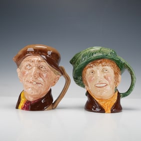 2pc Royal Doulton Large Character Jugs, Arriet D6208 and Arry D6207