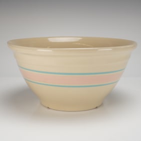 A McCoy Oven Ware No. 10 Striped Mixing Bowl