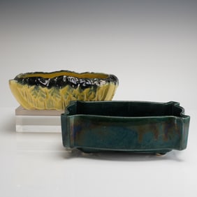 Two Mid-Century American Art Pottery Planters by McCoy and UPCO