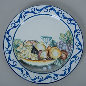 Vintage Large Ceramic Fruit Wall Plate
