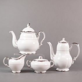 4pc Modern China & Table Institute Simplicity Coffee-Tea Service