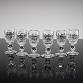 A Collection of 6 Waterford Colleen Short Stem Cordial Crystal Glasses