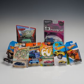 8pc Sealed Hot Wheels, Matchbox, and Disney Pixar Die-Cast Vehicles