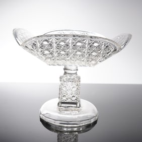 An Early American Pressed Glass Compote Dish