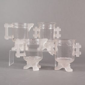 A Collection of Four LaBelle EAPG Creamers and Open Sugars