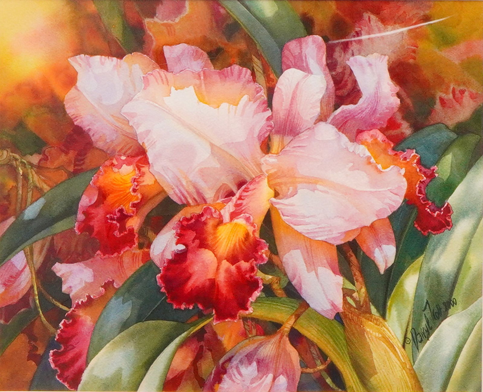 Darryl Trott (Australian, 1943-2013), 'Hana Cattleyas' (Signed) (1 of 7)