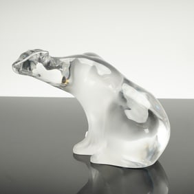 Lalique Crystal Polar Bear Figurine