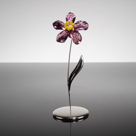 Swarovski Crystal Paradise Flower Figurine, Deoli Amethyst