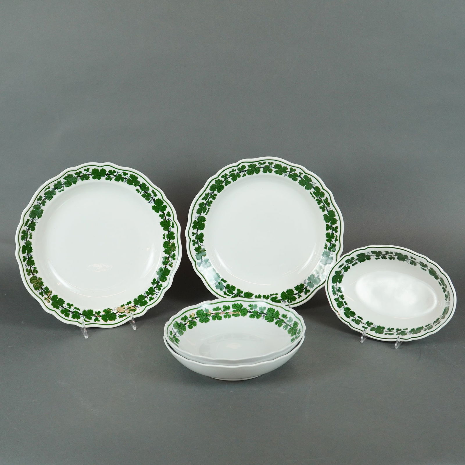 5 Meissen Full Green Vine Serving Wares (1 of 5)