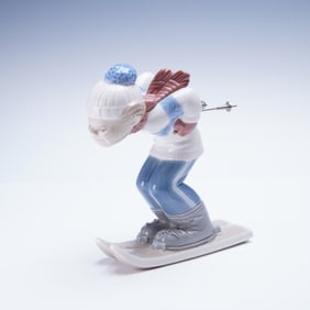Lladro Porcelain Figurine Skier Puppet 01004970