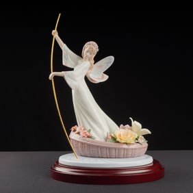 Lladro Porcelain Sculpture Enchanted Lake 01007679 with Base