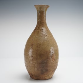 A Korean Celadon Glazed Stoneware Bottle Vase