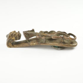 Chinese Bronze Chilong Dragon Belt Hook