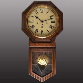 San Francisco Clock Co. Oak Wall Clock with Pendulum