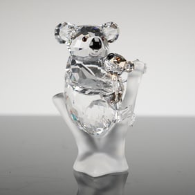 Swarovski Crystal Mother Koala and Cub Figurine Rare Encounters Collection