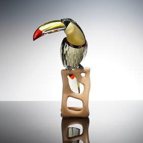 Swarovski Crystal Toucan Black Diamond Figurine