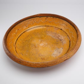 Glazed Earthenware Slip Decorated Dish