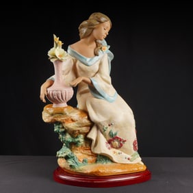 Lladro Gres Sculpture Garden Breeze 01013583 with Base