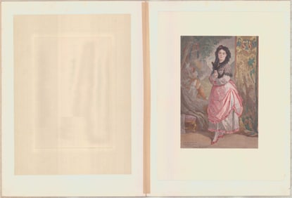 Henri Regnault Chromolithograph Portrait of Comtesse de Barck