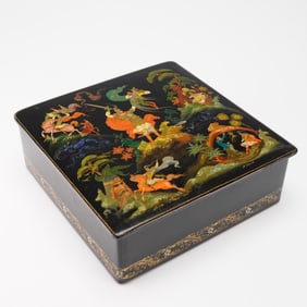 Russian Mstera Lacquer Box, Signed A. Kosarev, Dated 1969