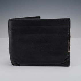 A PRADA Black Leather Bifold Wallet