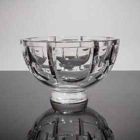 Orrefors Simon Gate Thousand Windows Cut Crystal Bowl