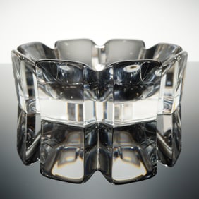Orrefors Crystal Corona Dish or Ashtray by Lars Hellsten